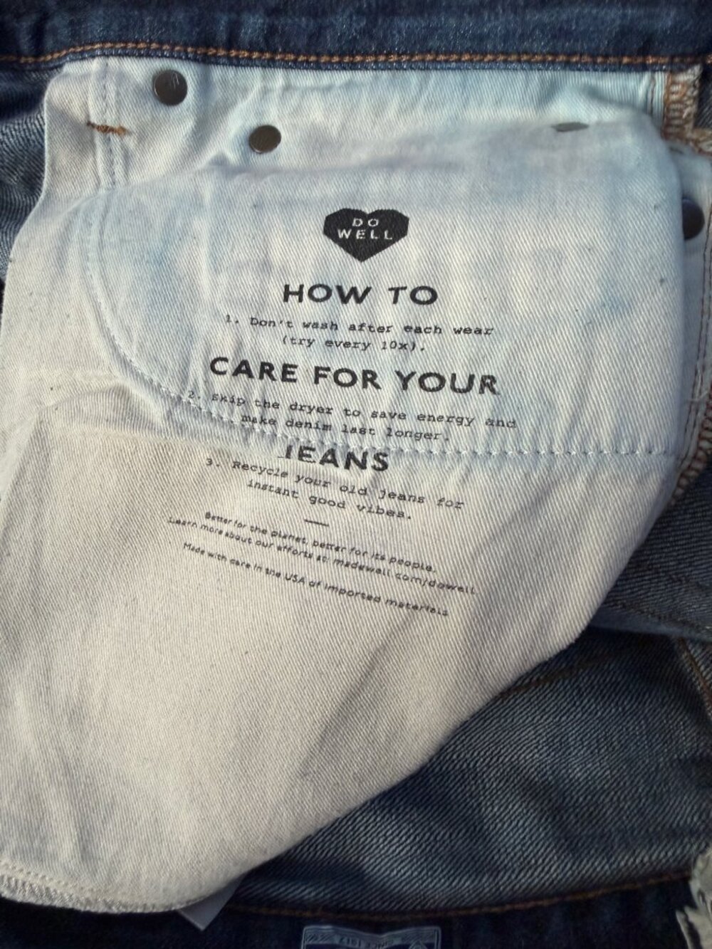 Madewell Men Japanese Selvedge Raw Indigo Relaxed Straight Jeans W33 L32 - Picture 11 of 15